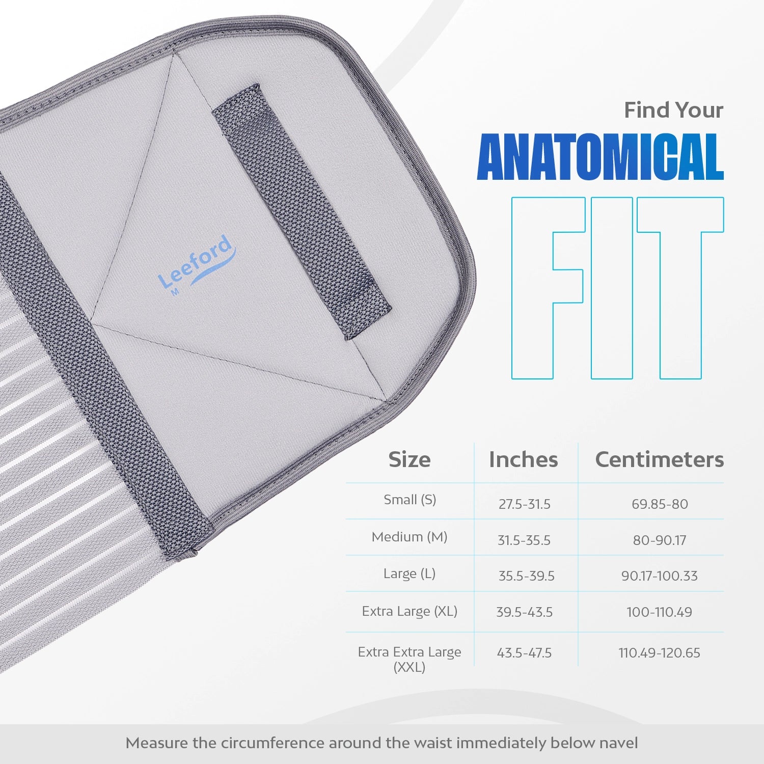 abdominal support belt size guide