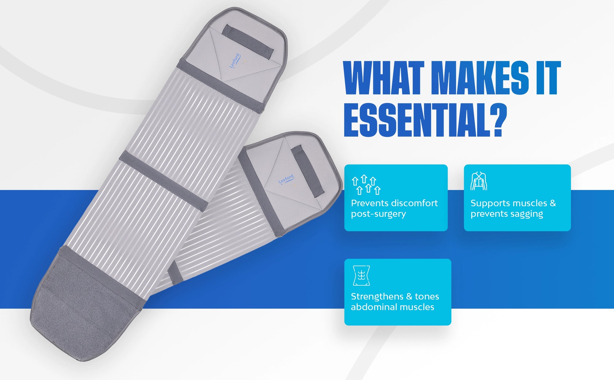 Essential features of an abdominal support belt for daily use and recovery
