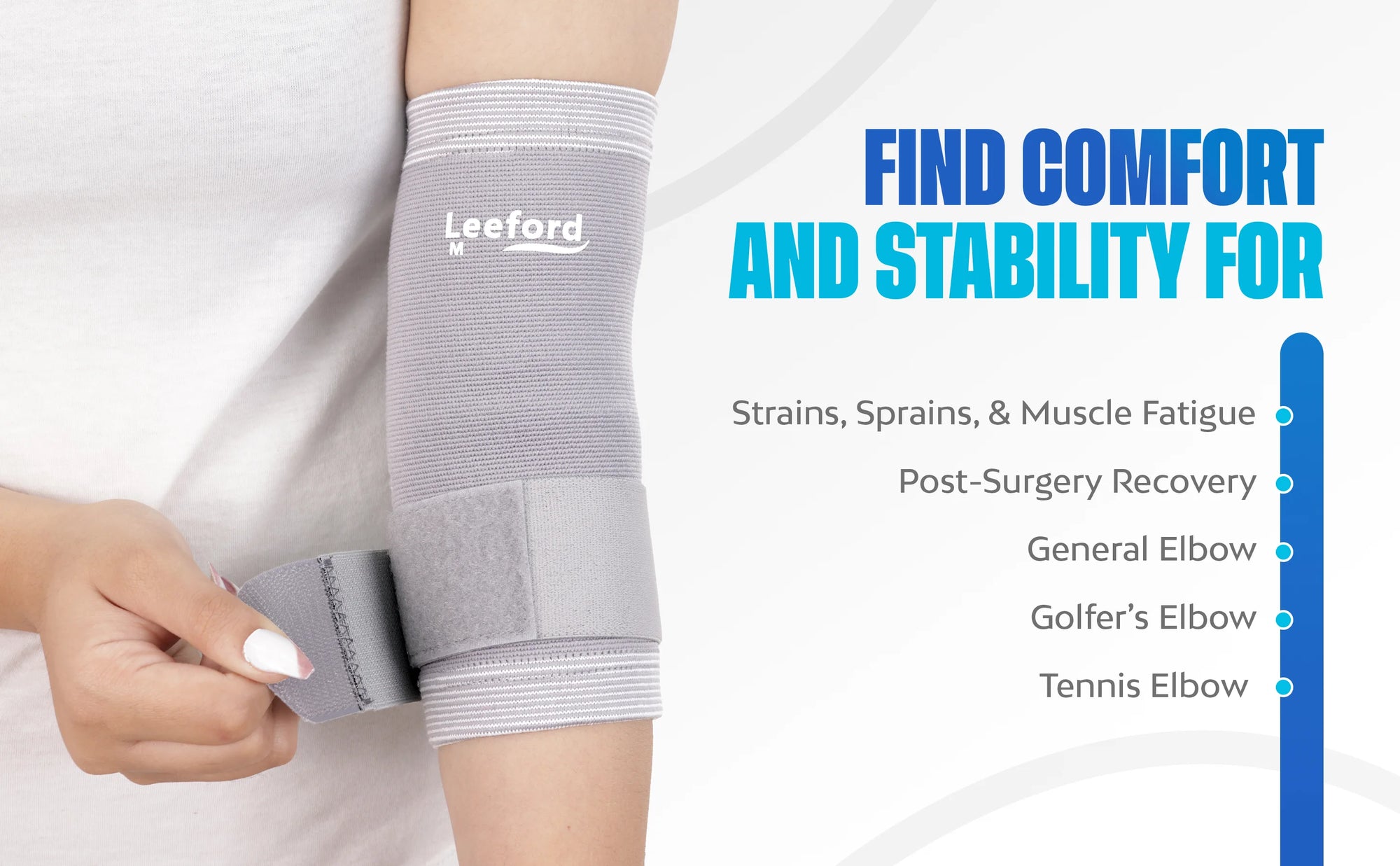 find elbow support binder comfort stability