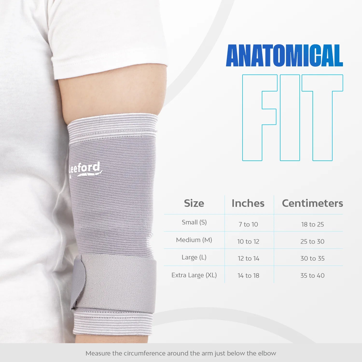 leeford elbow support binder size guide