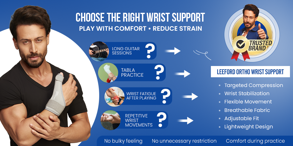 wrist brace for musicians india guitar tabla guide