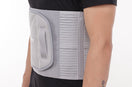 man wear a gray abdominal belt