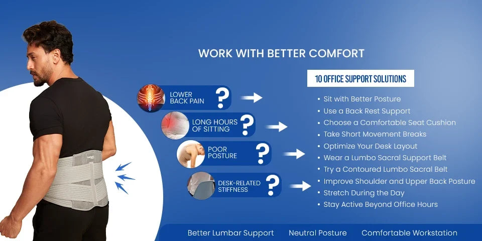 back pain relief at office india 10 support solutions