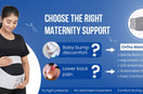 Pregnant woman wearing Ortho Maternity Belt for baby bump discomfort and lower back pain relief