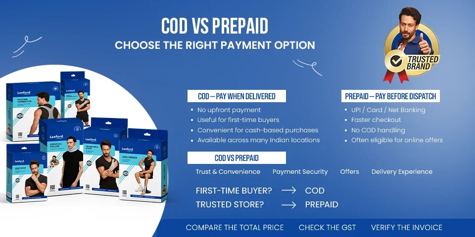 cod vs prepaid for orthopedic products india which is better