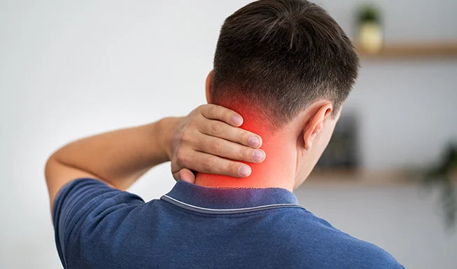 man suffer from cervical pain