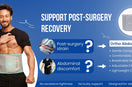 Man wearing Ortho Abdominal Belt for post-surgery strain and abdominal discomfort recovery