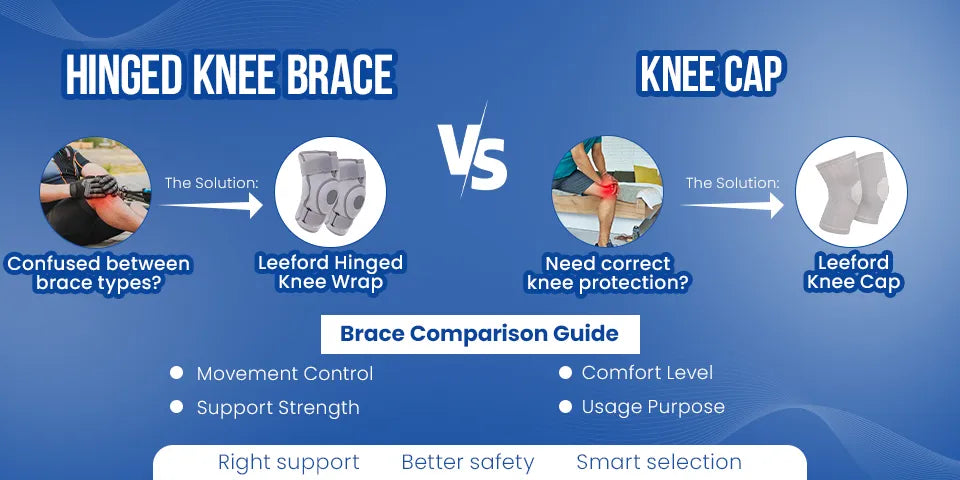 hinged knee brace vs knee cap