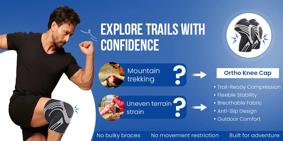 knee support for trekking and hiking in india