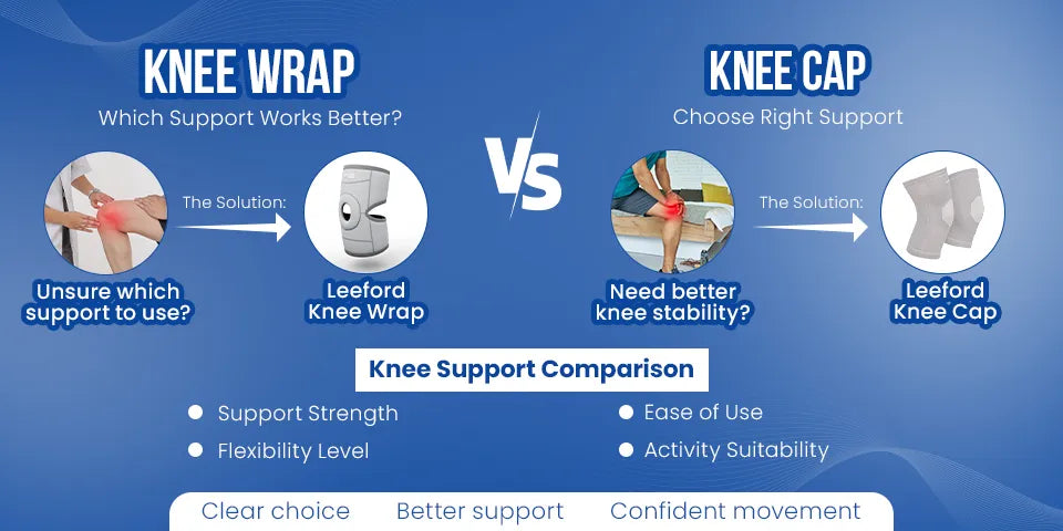 knee cap vs knee wrap for better support
