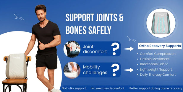 Man with Ortho Recovery Support for joint discomfort and mobility challenges