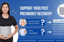 Woman wearing Ortho Abdominal Belt for post pregnancy lower back discomfort