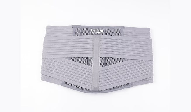 back pain belt gray with leeford branding