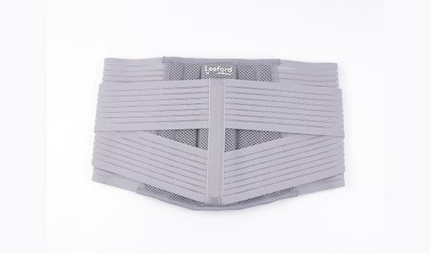 back pain belt gray with leeford branding