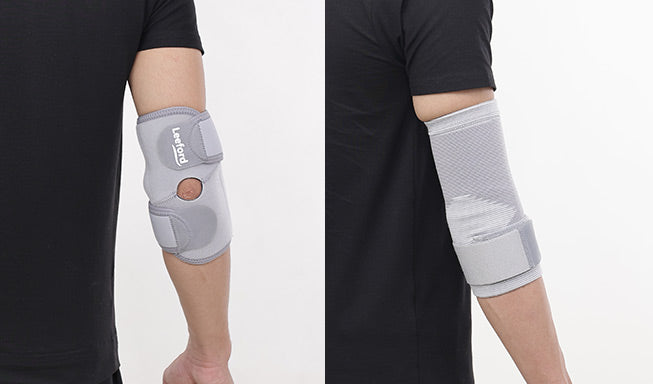 gray elbow supports fo gym enhusiasts