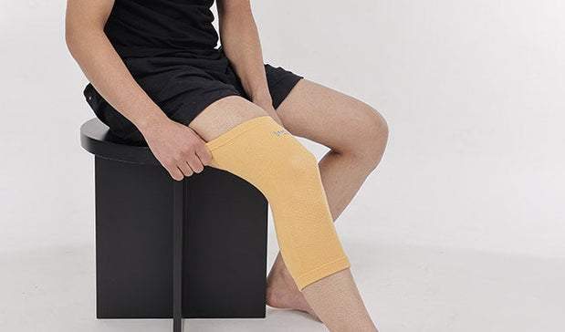 person wearing leeford knee cap