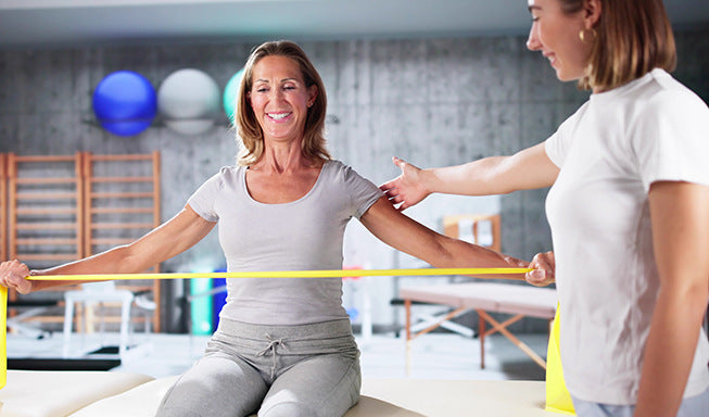 woman doing orthopedic exercise