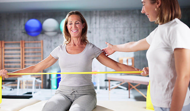 woman doing orthopedic exercise