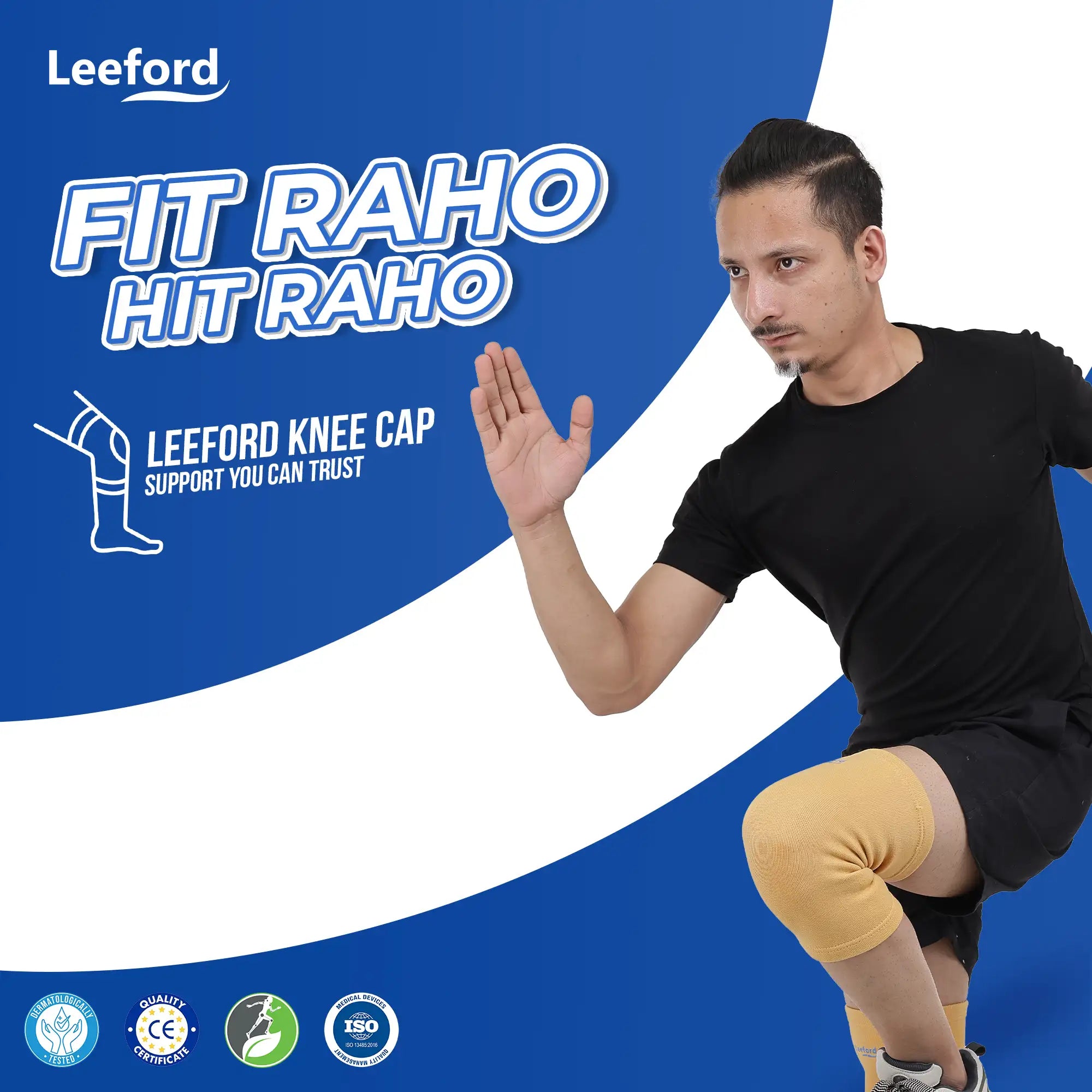 stay fit with leeford plain knee cap 