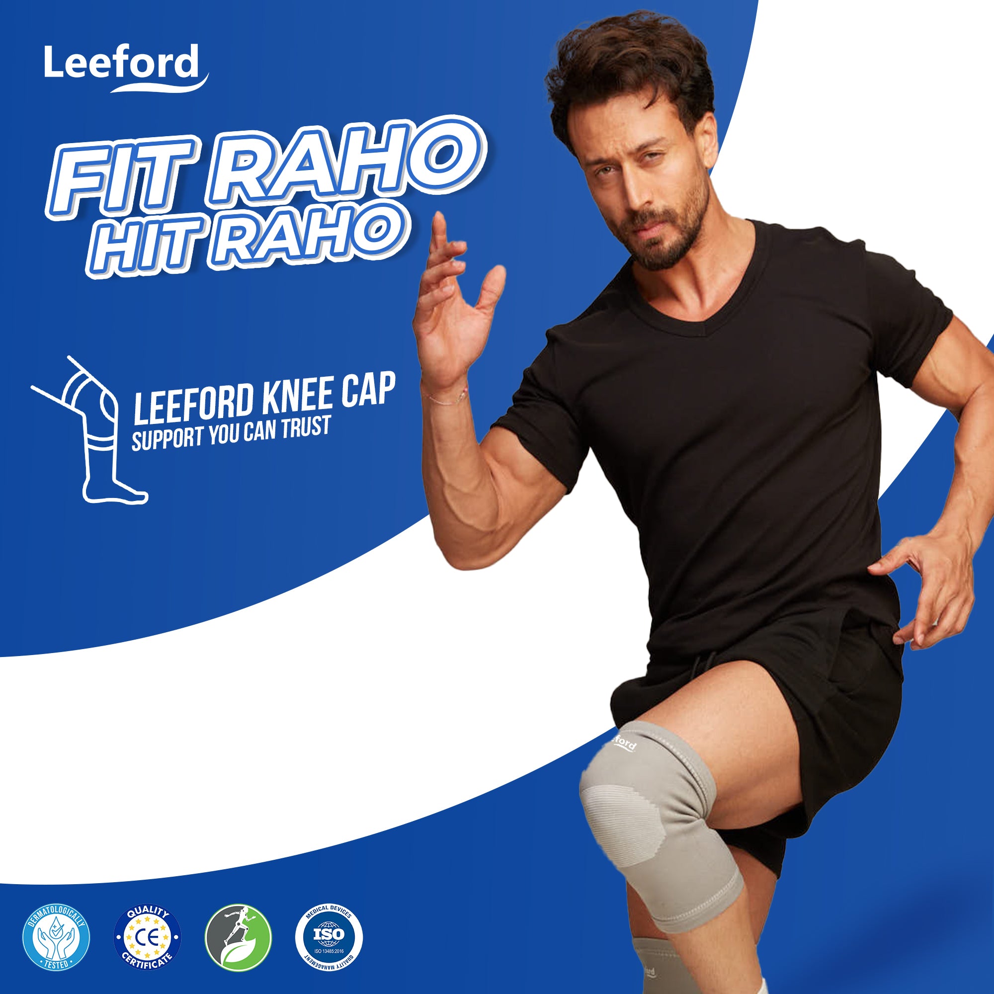 Premium Knee Cap for Sprains, Arthritis, Tendonitis | 4-Way Stretch