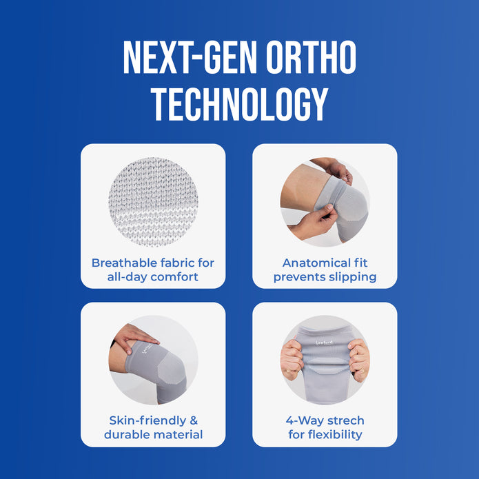 Premium Knee Cap for Sprains, Arthritis, Tendonitis | 4-Way Stretch