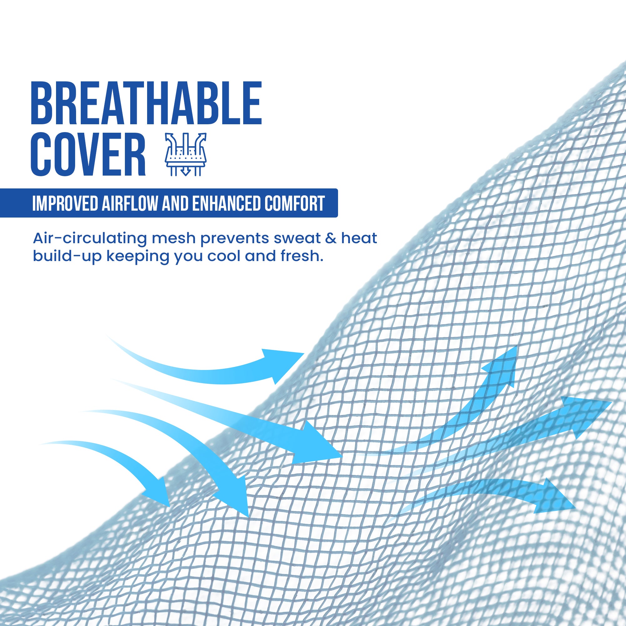 back rest with breathable cover