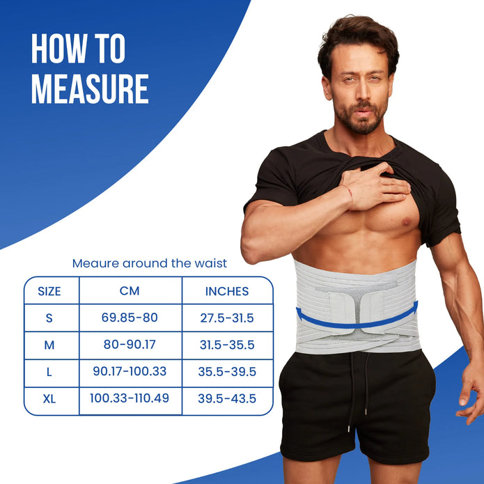 lumbo sacral belt size measurement chart guide
