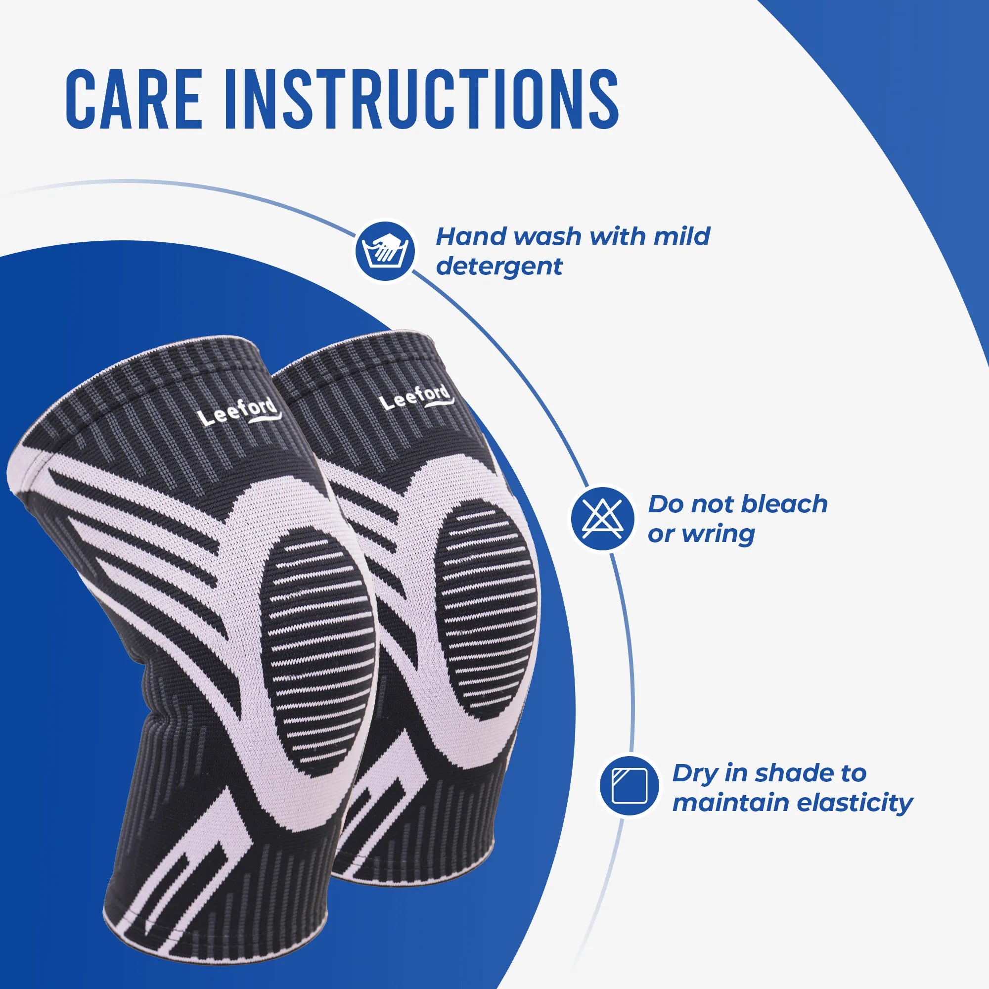 knee cap for women care instructions for washing