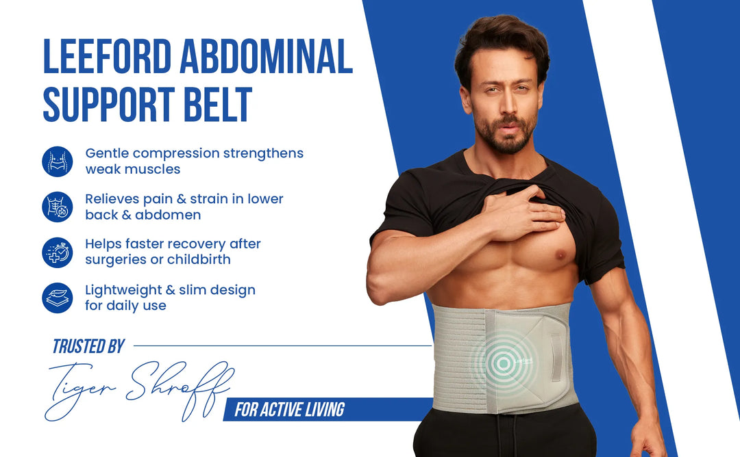 leeford abdominal support belt relieves pain n strain in lower back n abdomen