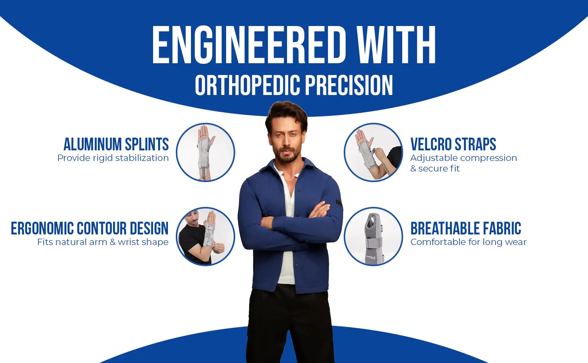 Wrist forearm splint key features