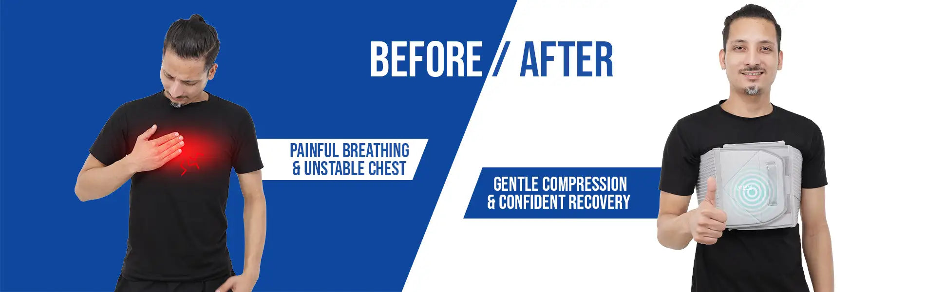 before and after effects of chest binder use on chest pain