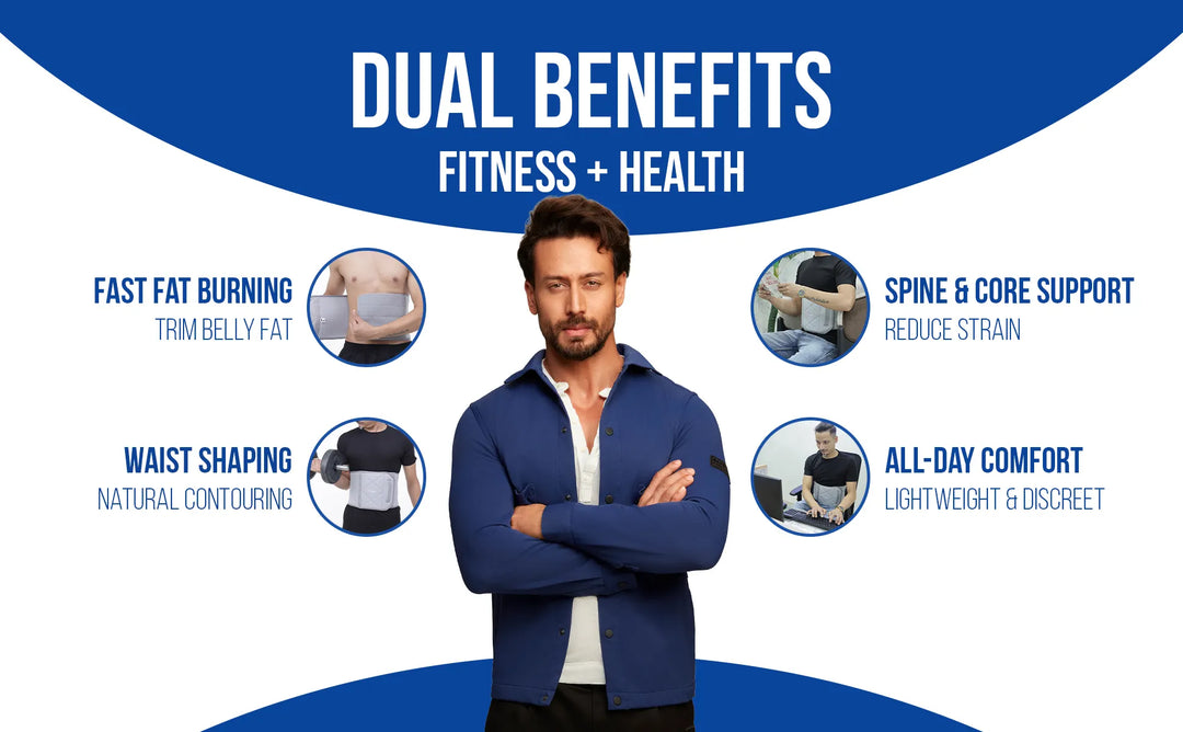 abs wrap benefits like fast fat burning spine n core support n waist shaping