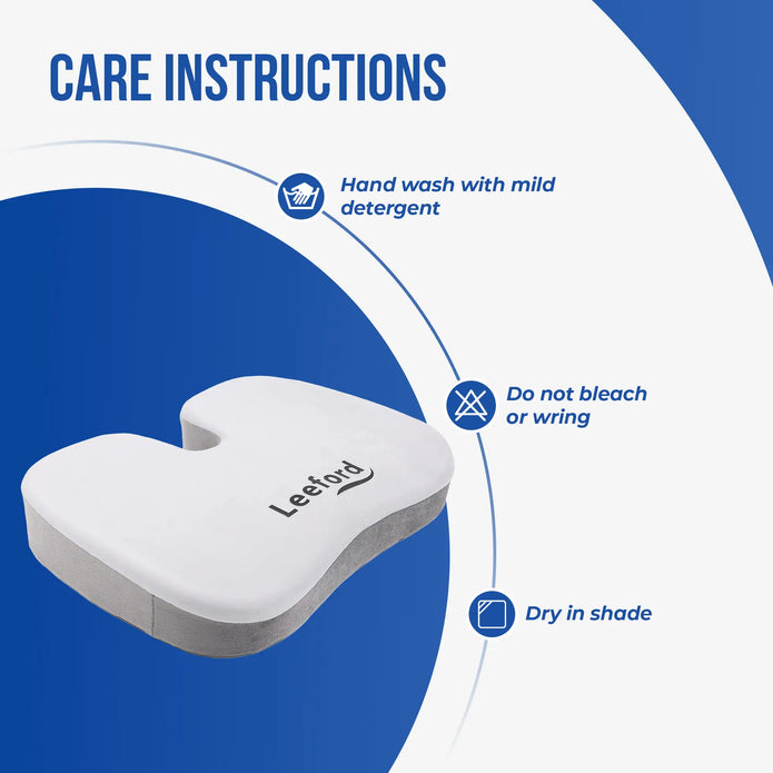 coccyx cushion care instructions