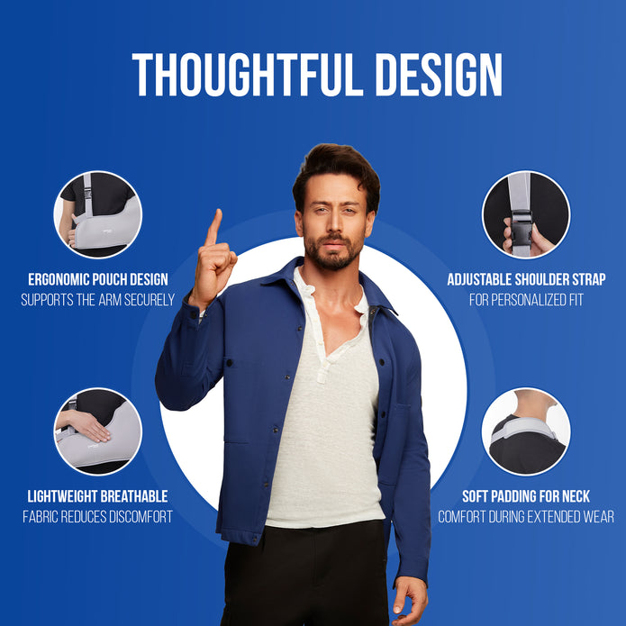 arm sling with thoughtful design soft padding brathable fabric