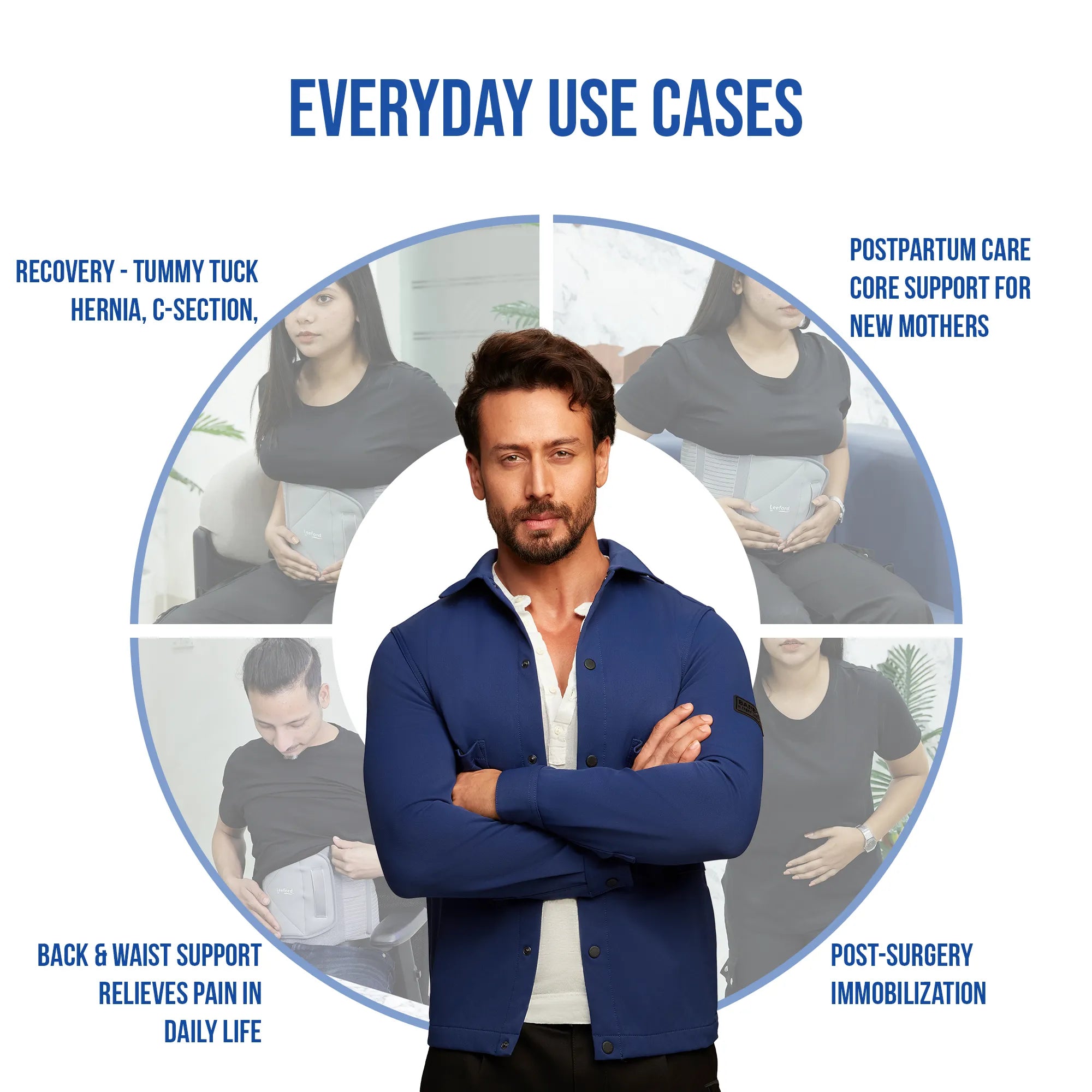 leeford abdominal belt is use for recovery tummy tuck hernia n c section