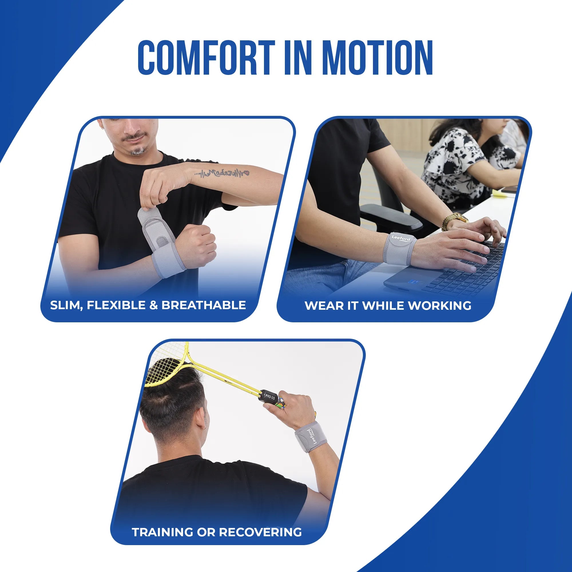 best comfort with leeford wrist wrap while working n playing