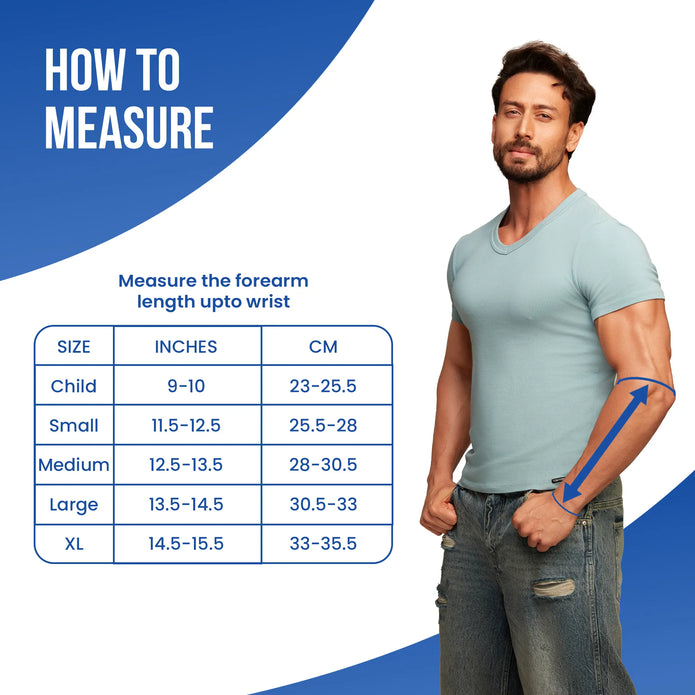 leeford arm sling size measurement chart guide