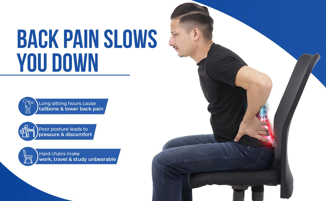 coccyx seat for tailbone backpain slows you down
