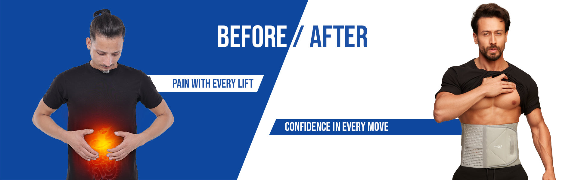 abdominal belt before and after use effects