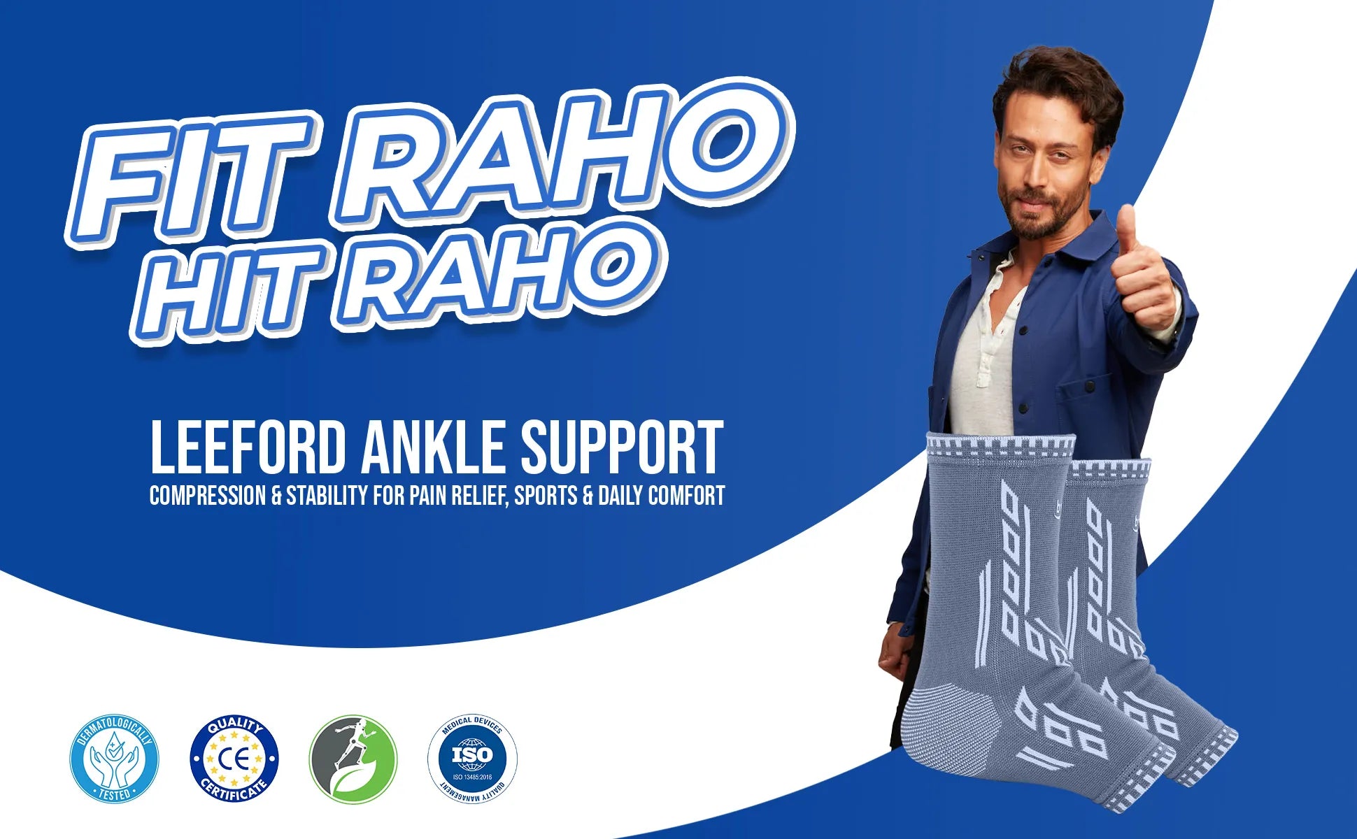 stay fit with leeford gray ankle support