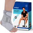 Gray ankle binder with splint and Leeford packaging