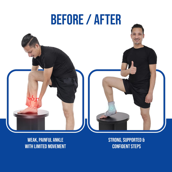 Before and after use effects of a ankle binder with splint