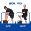 Before and after use effects of ankle binder 
