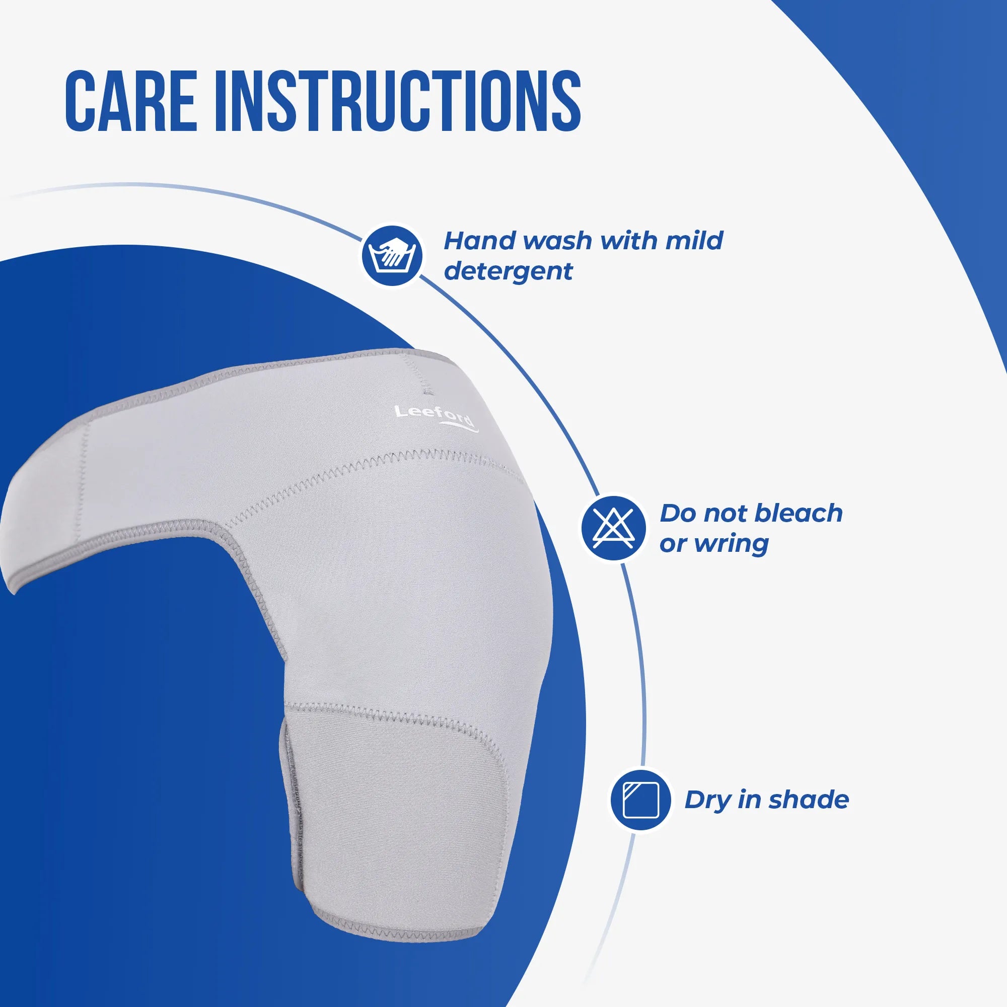 shoulder support belt care instructions hand wash with mild detergent