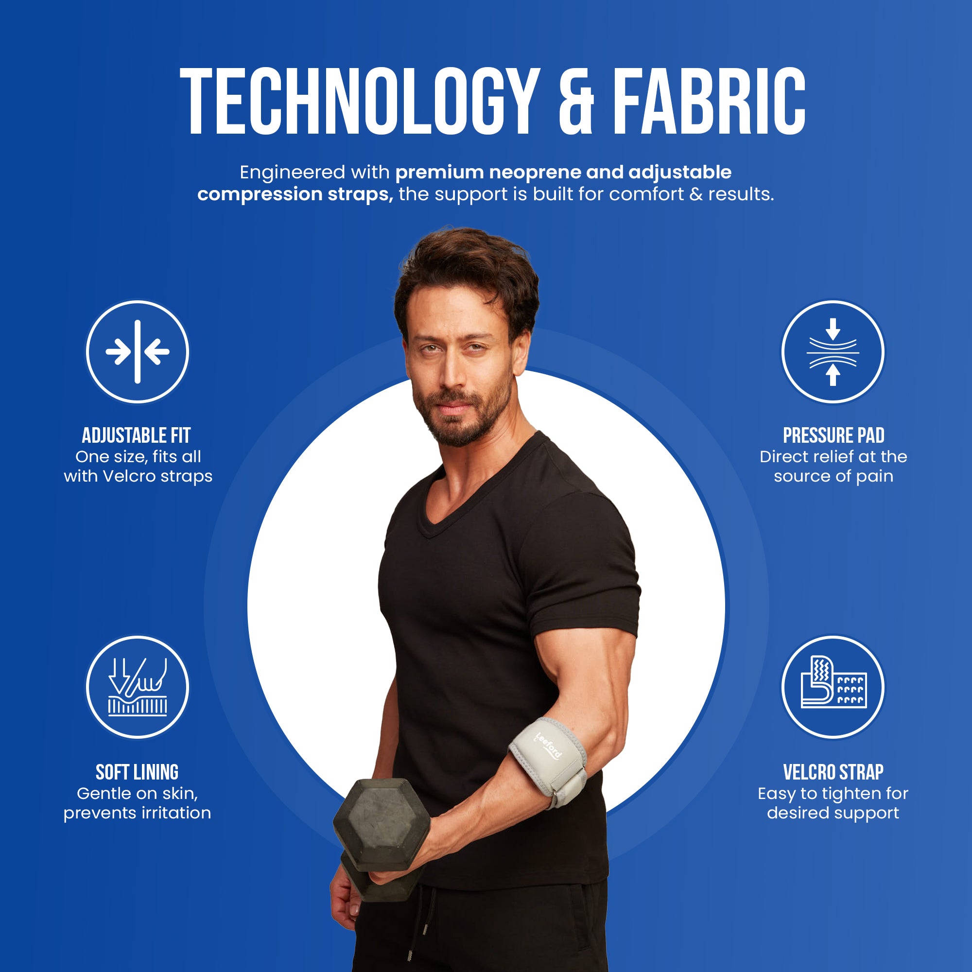 Tennis Elbow Support | Neoprene, Targeted Compression