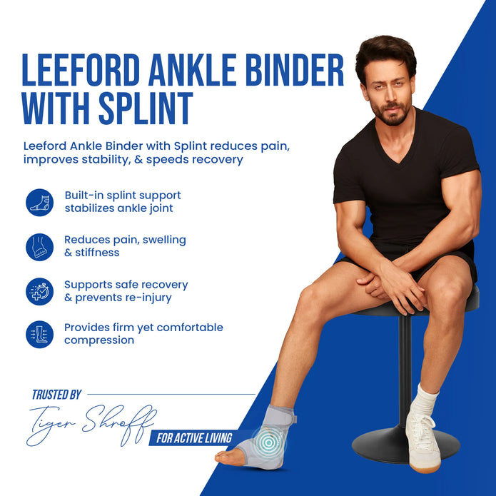 ankle binder with splint reduces pain swelling n stiffness