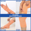 Leeford Crepe Bandage, Elastic Compression Wrap with 2x Grip Clips
