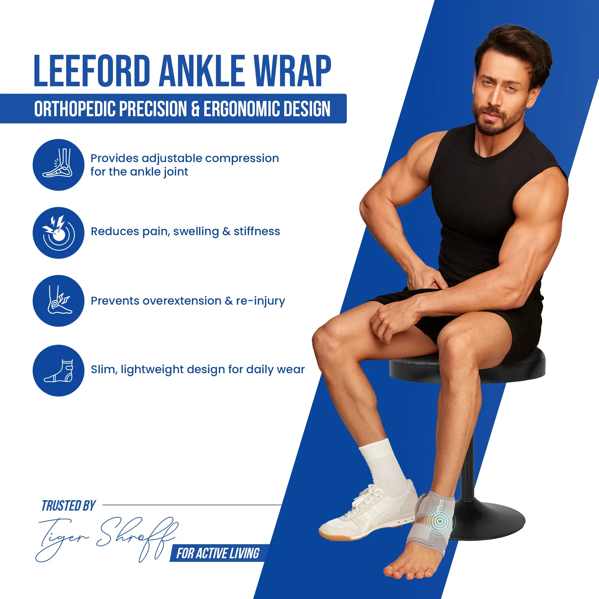 leeford ankle wrap ergonomic design