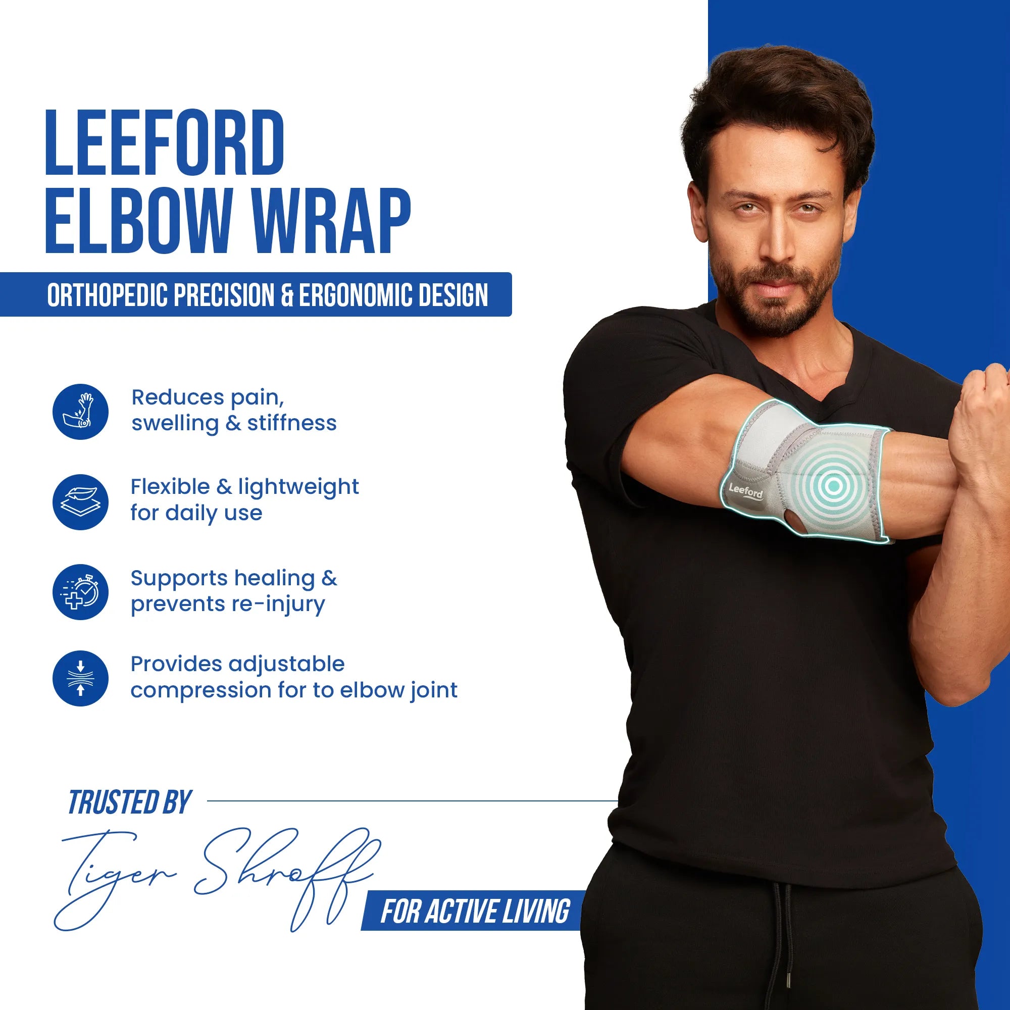leeford elbow wrap flexible and lightweight for daily use 