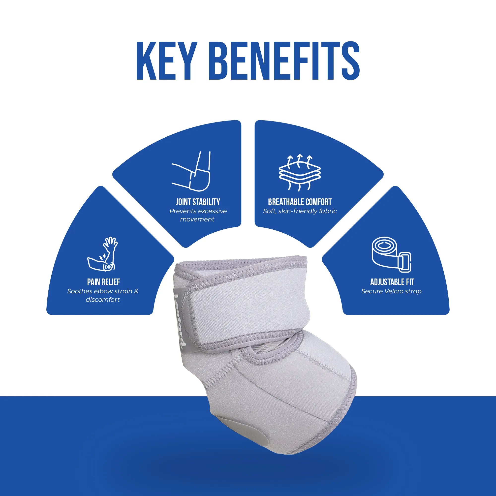 leeford elbow wrap with key benefits 